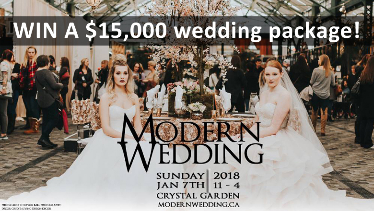 Win a $15,000 wedding package from The Modern Wedding Show!